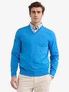 McGregor Pullover V-Neck Sea Blue Model / Voorkant
