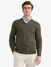 McGregor Pullover V-Neck Olive Green Model / Voorkant