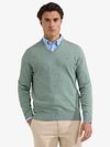 McGregor Pullover V-Ausschnitt Hellgrün Model / Voorkant