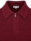 McGregor Half-zip Polo shirt Knitted Structure Burgundy