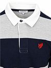 McGregor Rugbyshirt Stripe Navy Grey