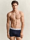 GANT Boxershorts Trunk 3-Pack Marinblå Vit Röd Model / Voorkant