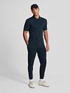Lyle and Scott Tonal Eagle Polo Marinblå Model / Voorkant