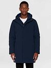 KnowledgeCotton Apparel Climate Shell Jacket Navy Model / Voorkant