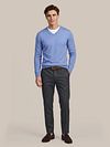Suitable Merino Pullover V-Neck Light Blue Model / Voorkant