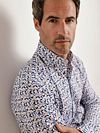 R2 Amsterdam Camisa Elegante Sorona Print Multicolor Model / Achterkant