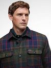 Barbour Hemdjacke Wool Blend Karomuster Willberry Olive Model / Voorkant