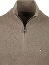 Tommy Hilfiger Half Zip Pullover Taupe