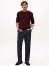 Tommy Hilfiger Structure Pullover Burgundy Model / Voorkant