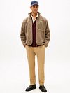 Tommy Hilfiger Strickjacke Teddy Fleece Taupe Model / Voorkant