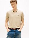 Tommy Hilfiger Half-Zip Polo Interlock Beige Model / Voorkant