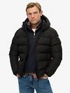Superdry Chaqueta Acolchada Capucha Black Model / Voorkant