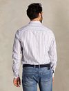 NZA Picton Camisa Rayas Verde Model / Achterkant