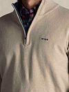 NZA Half Zip Genser Christopher Melange Varm Beige Model / Detail