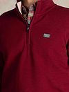 NZA Halfzip Samuel Rosso ciliegia Model / Detail