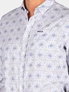 NZA Overhemd Karson Linnen Blend Blauw Model / Detail