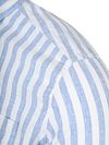 NZA Shirt Picton Linen Blend Stripe Blue