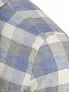 NZA Shirt Picton Linen Blend Checks Blue