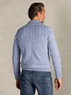 NZA sweter z półzamkiem Thames Milton Slub w kolorze niebieskim Model / Achterkant