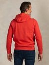 Bluza z kapturem NZA French Rib Garment Washed w kolorze czerwonym Model / Achterkant
