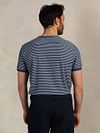 NZA T-shirt Jersey Stripe Navy Sky Model / Achterkant