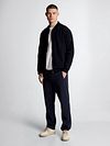Kardigan bomber Lyle & Scott w kolorze Dark Navy Model / Voorkant