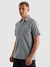 Koszula z krótkim rękawem PME Legend Jersey Interlock Rain Washed w kolorze niebieski Model / Zijkant