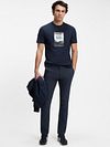 Chinosy BOSS slim fit w kolorze granatowym Model / Voorkant