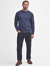 Barbour sweter z jagnięcej wełny, dzianinowy, granatowy Model / Voorkant