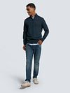 Sweter No Excess Half Zip w kolorze navy Model / Voorkant