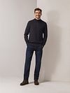 Sweter State of Art z półzamkiem i strukturalną fakturą w kolorze antracytowym Model / Voorkant