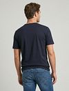 T-shirt McGregor Essential z logo w kolorze granatowym Model / Achterkant
