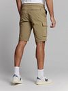 No Excess Kort Stretch Cargo Khaki Model / Achterkant