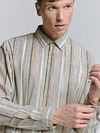 Camicia No Excess a righe beige Model / Voorkant