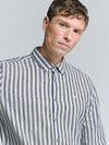Camicia No Excess a righe blu Model / Voorkant