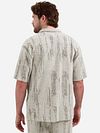 No Excess Kit Camicia Casual Jacquard Maniche Corte Off-White Model / Voorkant
