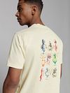 T-Shirt No-Excess Slub con estampados colocados en crudo Model / Achterkant