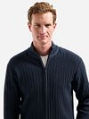 No Excess Cardigan Knitted Structure Navy