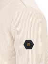 No Excess Cardigan Knitted Rib Structure Ecru Product / Detail