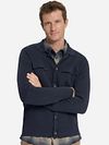 No Excess Cardigan Full Button Heavy Knit Navy Model / Voorkant