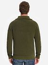No Excess Half zip Jumper Chenille Olive Model / Achterkant