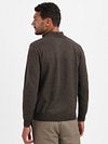 No Excess Half Zip Trui Taupe Melange Model / Achterkant