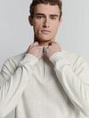 Jersey Half Zip No Excess en tono kit melange Model / Voorkant