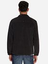No Excess Overshirt Full Button Rib Sweat Brown Model / Achterkant
