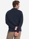 No Excess Cardigan Full Button Heavy Knit Navy Model / Achterkant