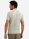 No Excess Knitted Poloshirt Taupe Model / Achterkant