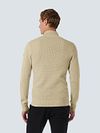 No Excess maglione half zip strutturato melange beige Model / Achterkant