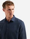 No Excess Overhemd Jacquard Print Navy Model / Voorkant