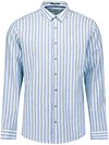 No Excess Overhemd Cotton Linen Stripes Blauw kopen | Suitable
