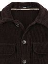 No Excess Overshirt Full Button Rib Sweat Brown Product / Detail